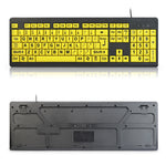 Tastiera cablata USB 104 tasti caratteri grandi