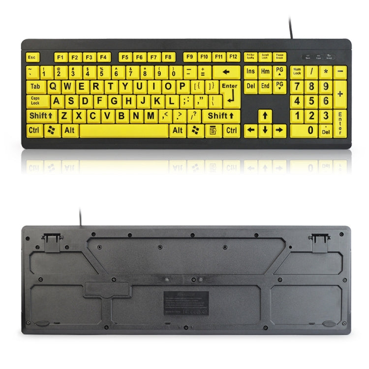Tastiera cablata USB 104 tasti caratteri grandi