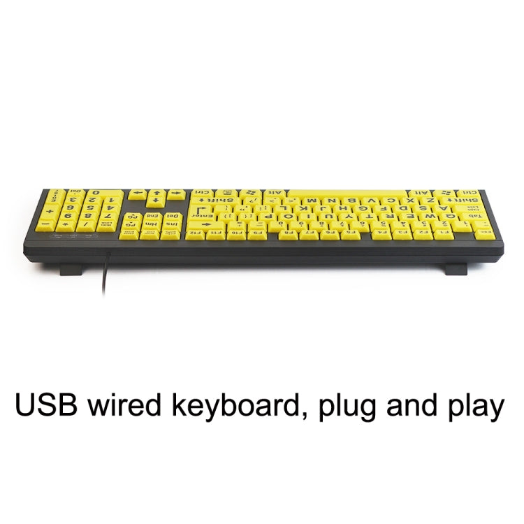 Tastiera cablata USB 104 tasti caratteri grandi
