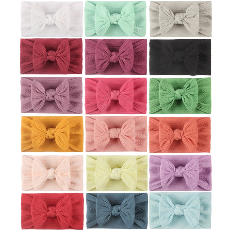 5 pezzi Fasce per capelli bambini in nylon con fiocco