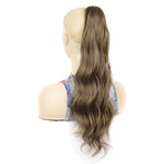 Parrucca con clip lunga coda di cavallo ondulata 55 cm