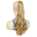 Parrucca con clip lunga coda di cavallo ondulata 55 cm