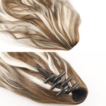 Parrucca con clip lunga coda di cavallo ondulata 55 cm