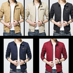 Giacca da uomo casual con cerniera M-XXXL