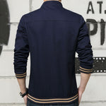 Giacca da uomo casual con cerniera M-XXXL