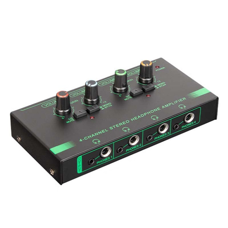 Amplificatore cuffie EF-4 a 4 canali con jack 3,5 e 6,35 mm