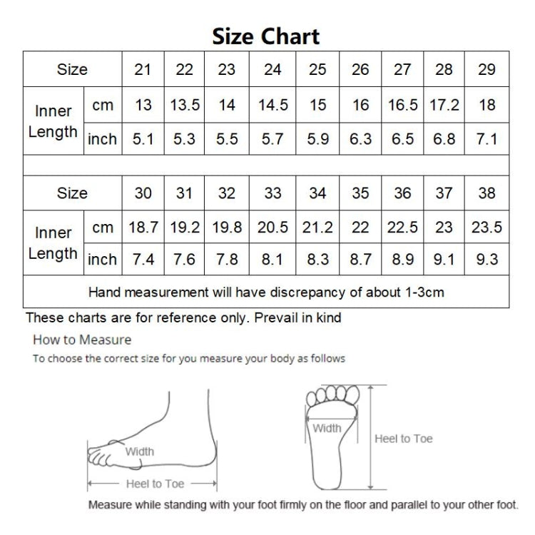 Scarpe antiscivolo per bambini in PU, misure 21-35