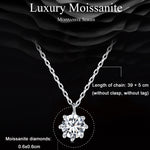 Ciondolo moissanite con collana argento sterling S925
