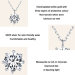 Ciondolo moissanite con collana argento sterling S925