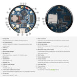 Scheda di sviluppo Waveshare ESP32-S3R8 con display touch rotondo da 1,46 pollici, risoluzione 412×412, supporto Wi-Fi e Bluetooth., Without Cover Glass, With Cover Glass, With Widened Cover Glass