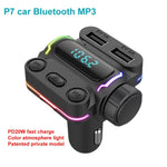 Trasmettitore FM auto P7 PD20W con doppia ricarica rapida