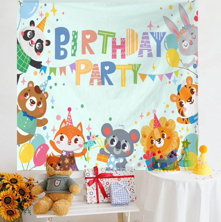 Panno da appendere per foto per bambini con layout di compleanno, 150x180cm Velvet