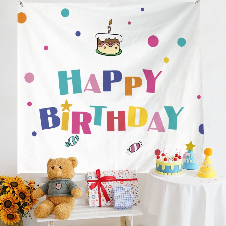 Panno da appendere per foto per bambini con layout di compleanno, 150x230cm Velvet