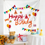 Panno da appendere per foto per bambini con layout di compleanno, 150x230cm Velvet