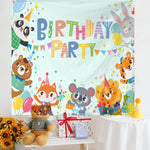 Panno da appendere per foto per bambini con layout di compleanno, 180x230cm Velvet