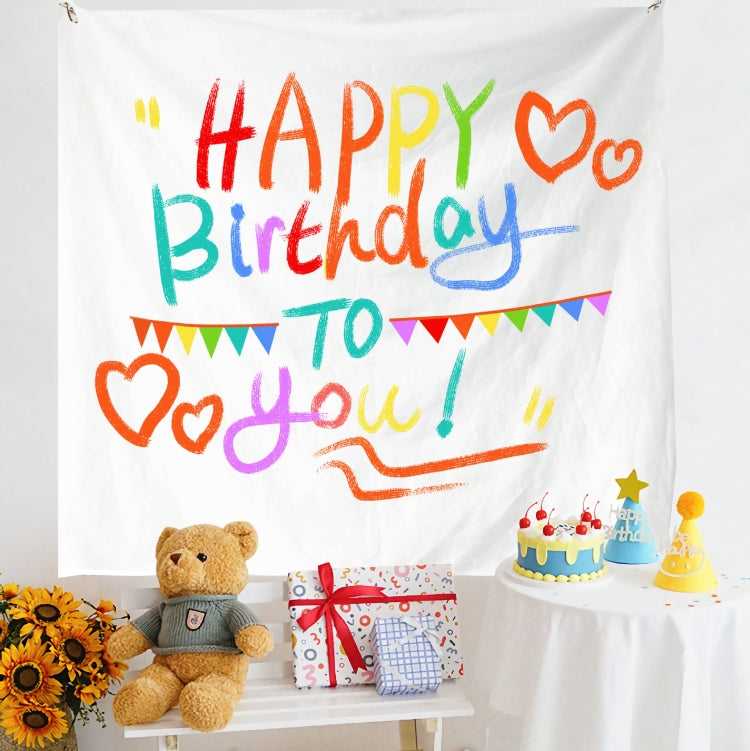 Panno da appendere per foto per bambini con layout di compleanno, 180x230cm Velvet