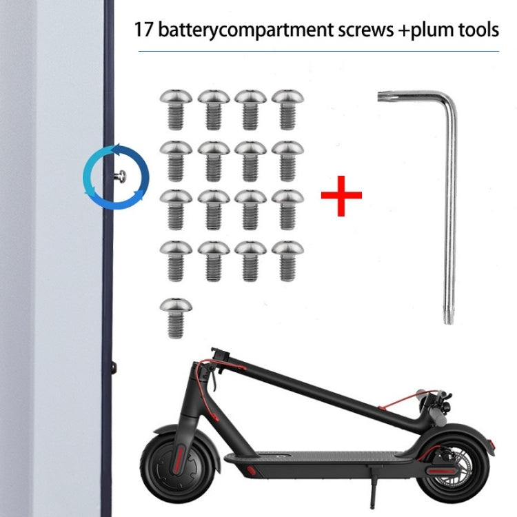 Set 17 viti piastra base vano batteria Xiaomi Mijia M365 Pro