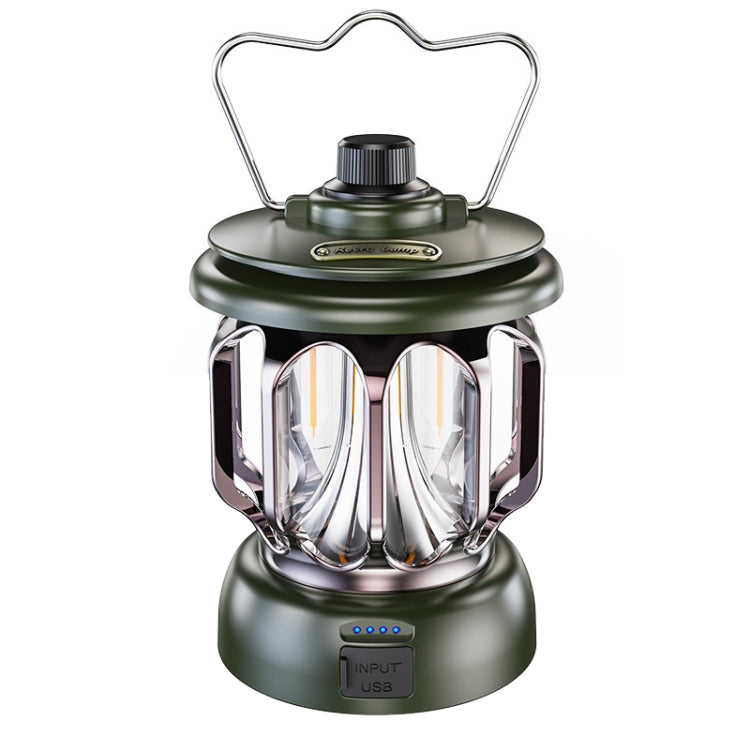 Lampada LED da campeggio con ricarica USB e luce regolabile
