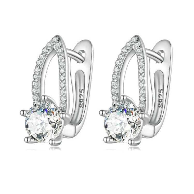 Orecchini in argento 925 placcati oro bianco con zirconi