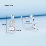 Orecchini in argento 925 placcati oro bianco con zirconi