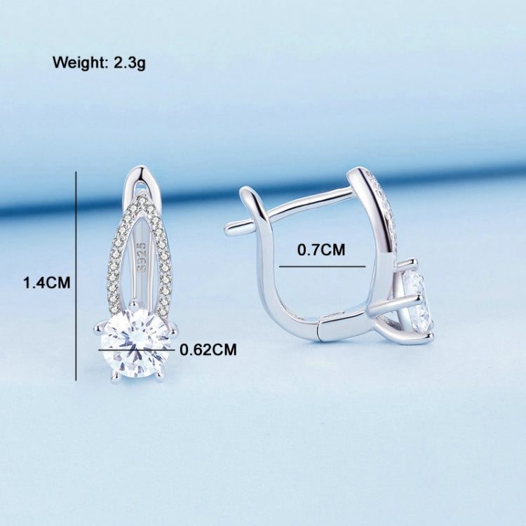 Orecchini in argento 925 placcati oro bianco con zirconi