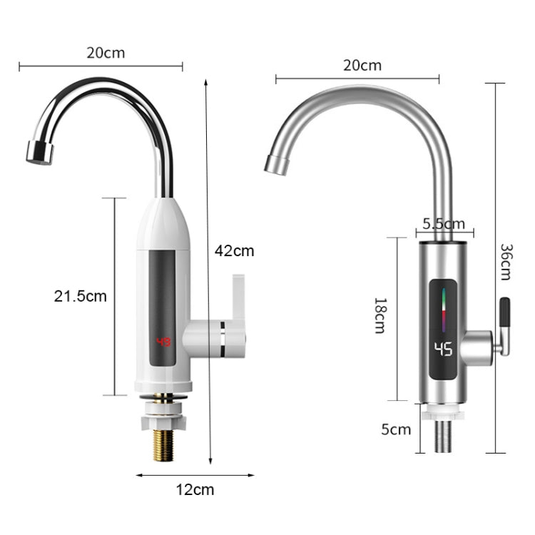 Rubinetto elettrico con display digitale per cucina 22cm