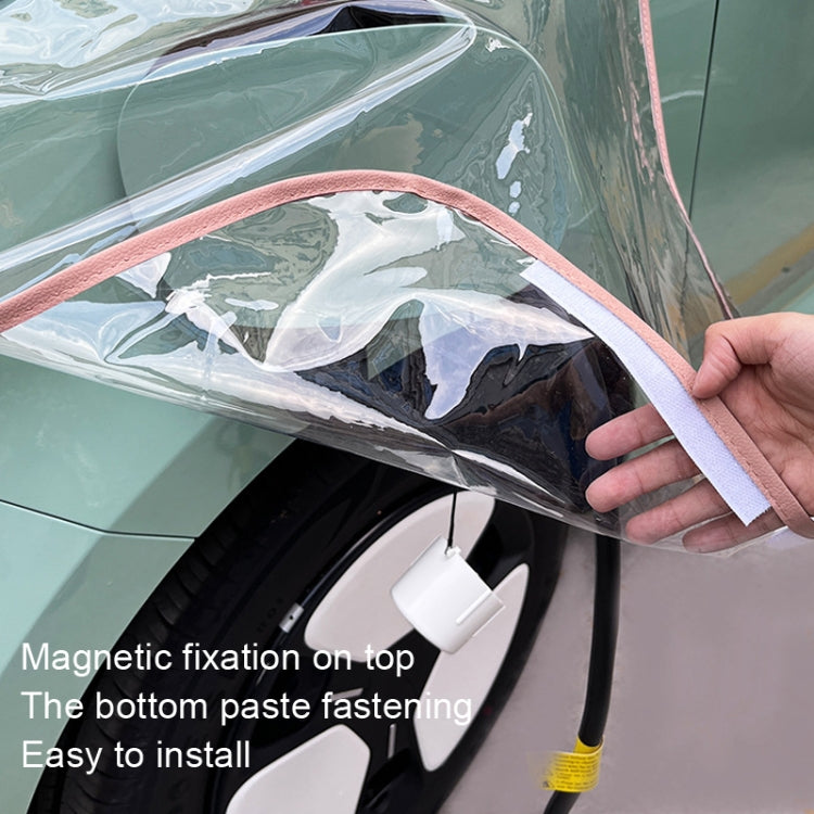 Copertura antipioggia magnetica trasparente per porta di ricarica