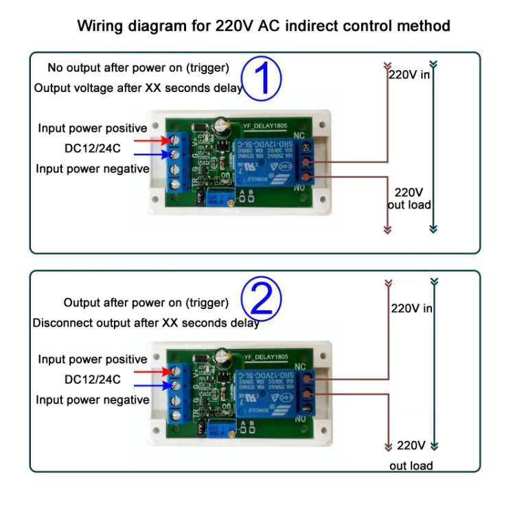Modulo relè 12V con ritardo regolabile e protezione - immagine 6