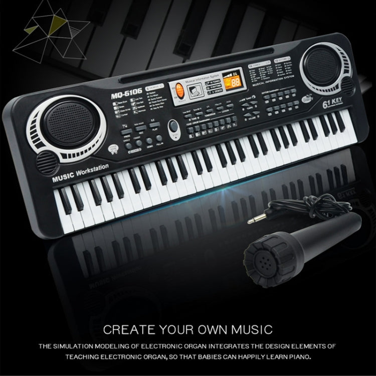 Organo elettronico giocattolo a 61 tasti con microfono
