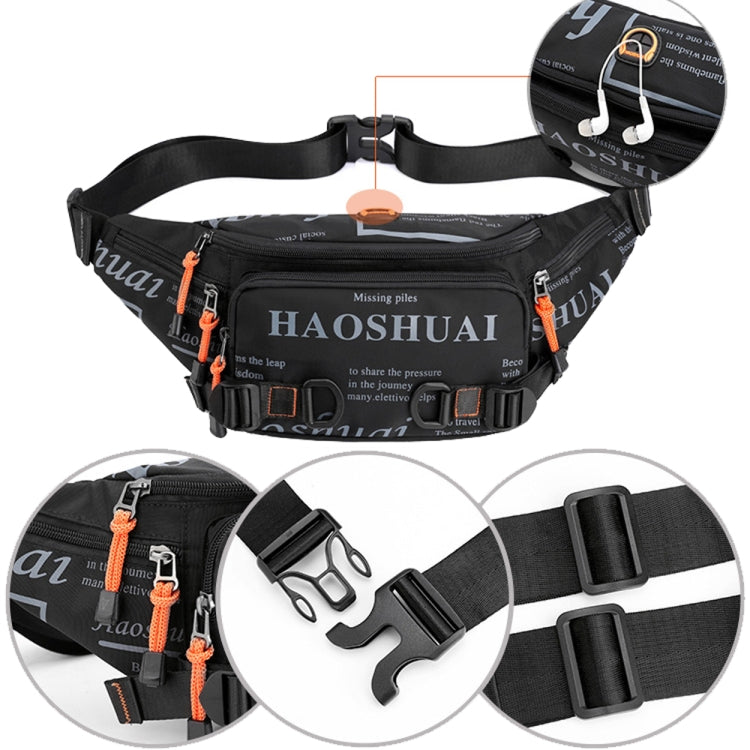Marsupio uomo in nylon impermeabile multi-tasca 42x20x5 cm