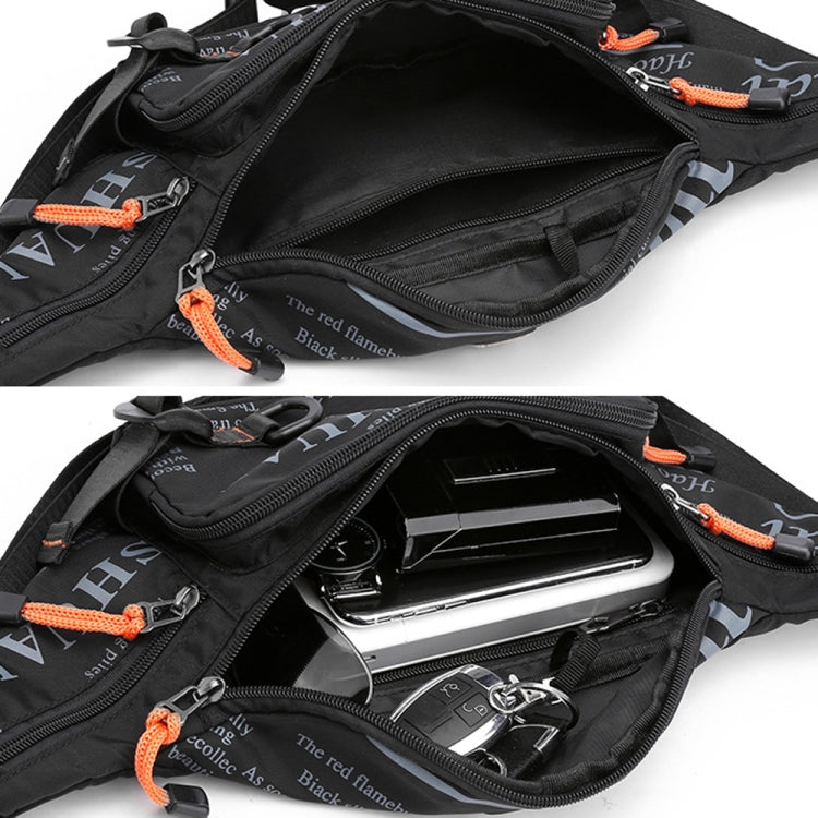 Marsupio uomo in nylon impermeabile multi-tasca 42x20x5 cm