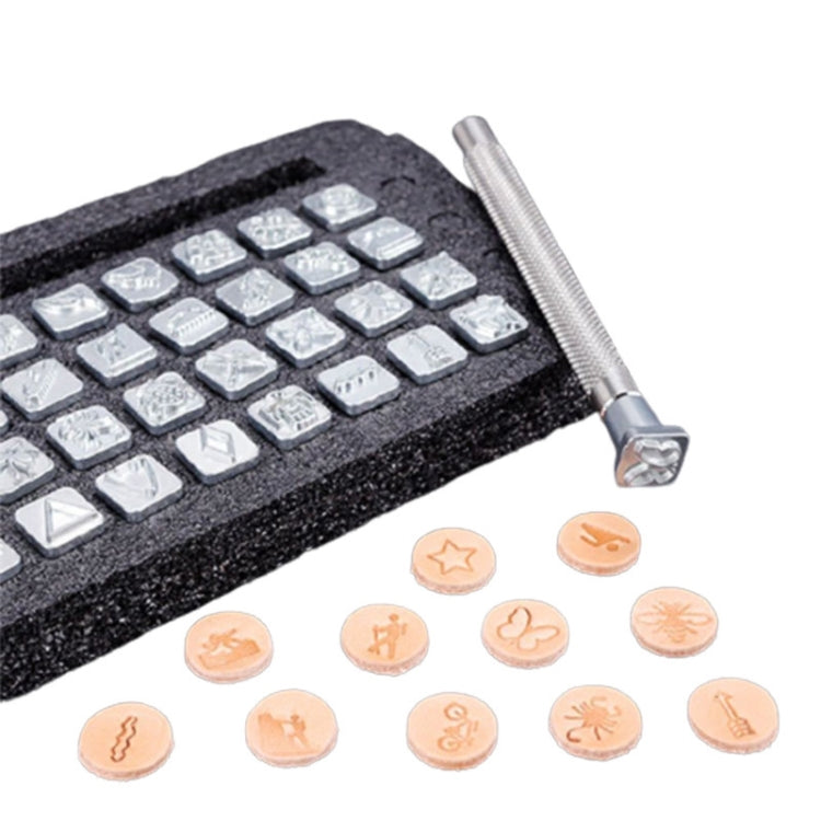 Strumenti per intagliare pelle 32 punzoni stile indiano
