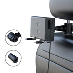 Caricabatterie auto USB 65W con doppio cavo retrattile