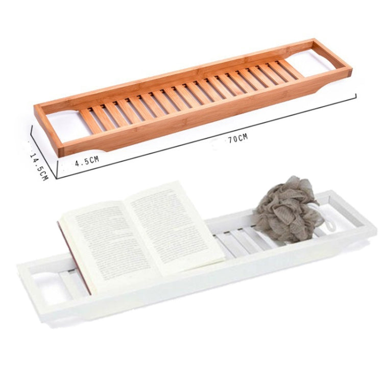 Mensola antiscivolo in bambù per vasca da bagno 70x14,5x4,5 cm