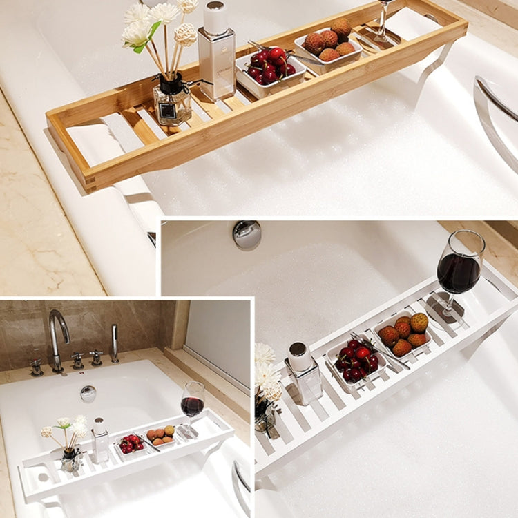 Mensola antiscivolo in bambù per vasca da bagno 70x14,5x4,5 cm