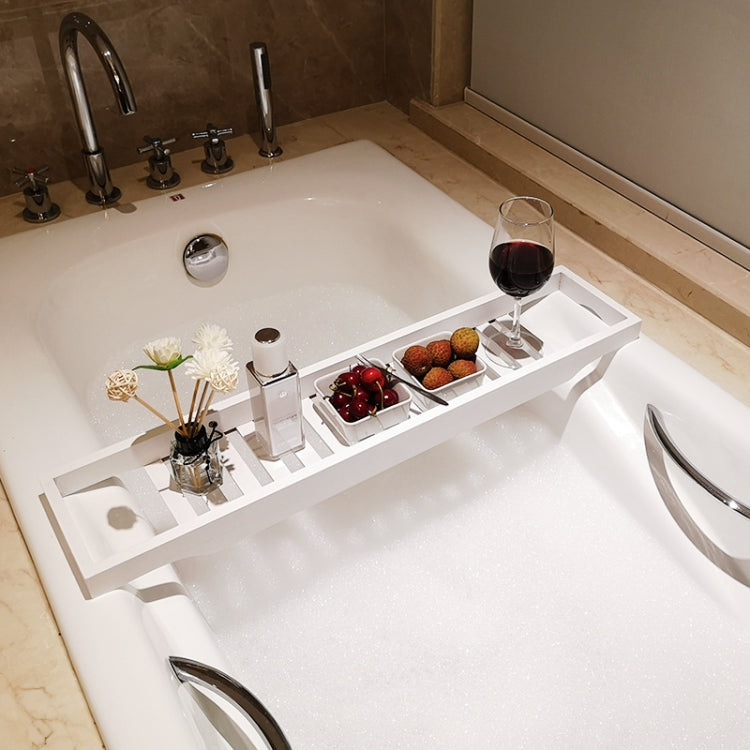 Mensola antiscivolo in bambù per vasca da bagno 70x14,5x4,5 cm