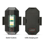 Set 3 Luci LED lampeggianti per moto e bicicletta
