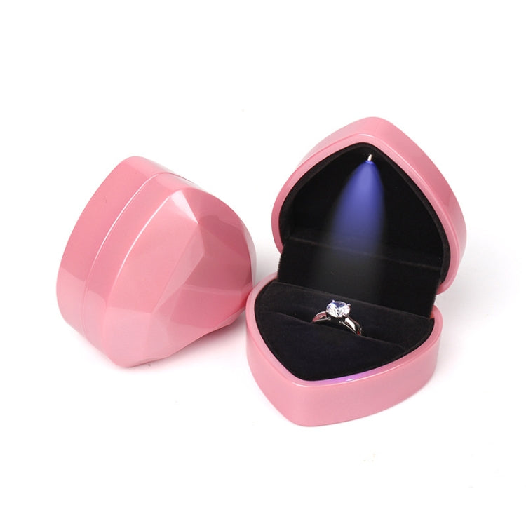 Scatola portaoggetti a forma di cuore con LED per gioielli
