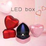 Scatola portaoggetti a forma di cuore con LED per gioielli