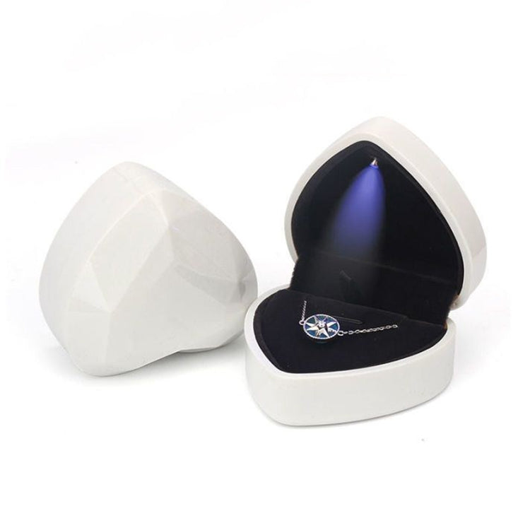 Scatola portaoggetti a forma di cuore con LED per gioielli