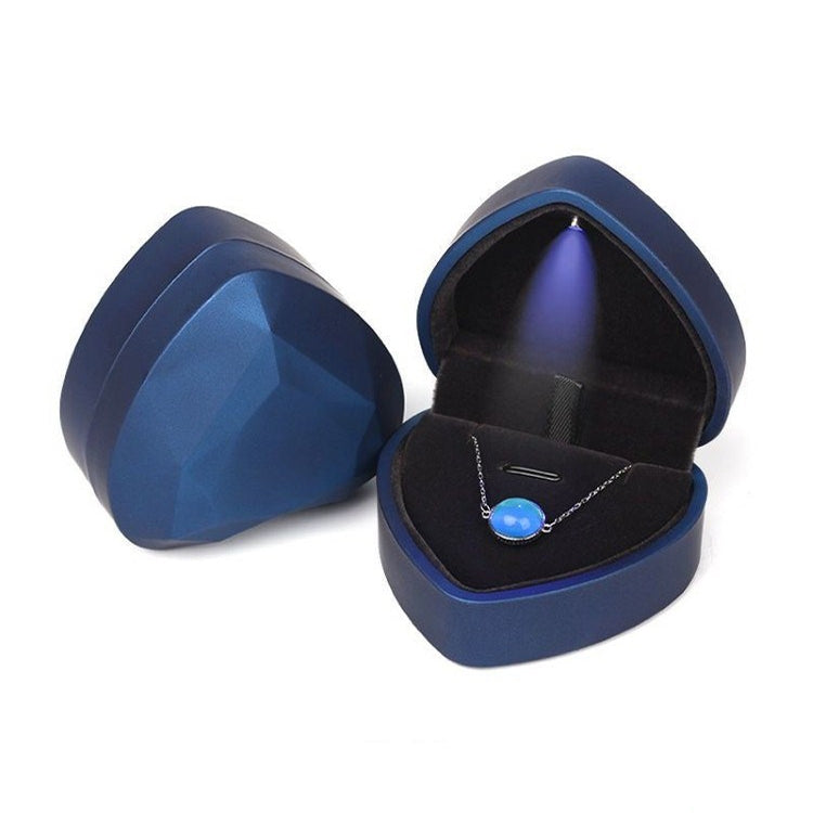 Scatola portaoggetti a forma di cuore con LED per gioielli
