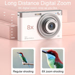 Fotocamera digitale HD 4K con zoom ottico 8X e schermo 2,88 polli