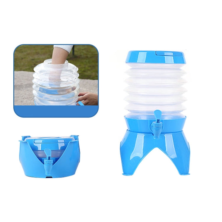 Secchio pieghevole portatile con rubinetto 3,5-9,5L