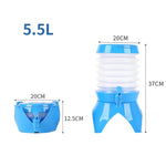 Secchio pieghevole portatile con rubinetto 3,5-9,5L