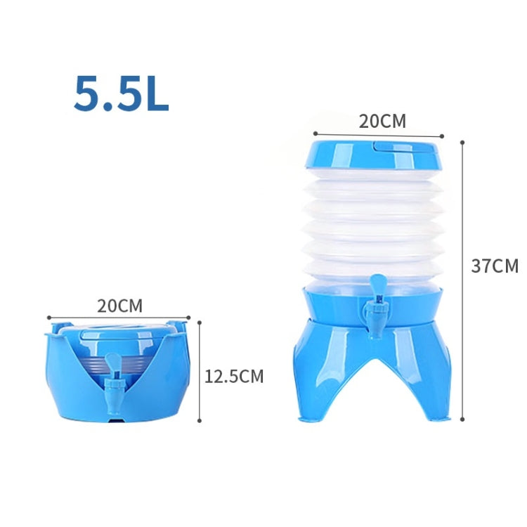 Secchio pieghevole portatile con rubinetto 3,5-9,5L