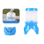 Secchio pieghevole portatile con rubinetto 3,5-9,5L