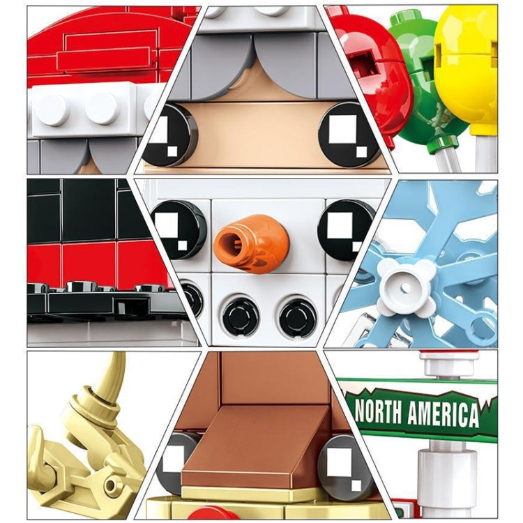Giocattolo puzzle blocchi costruzione tema natalizio