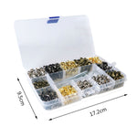 Set rivetti doppia faccia in ottone per pelle con pinze