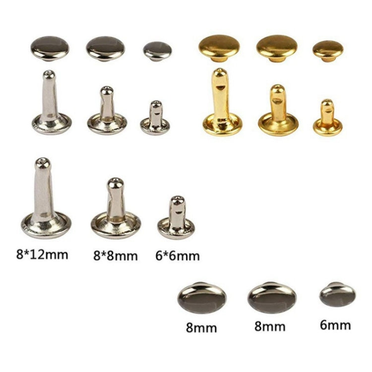 Set rivetti doppia faccia in ottone per pelle con pinze