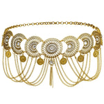 Bracciali e catene vita in lega con strass per danza